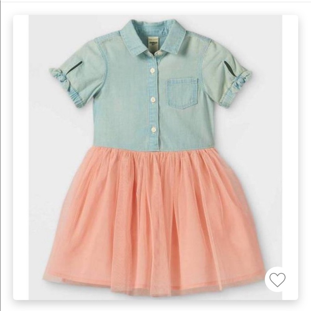 Target Oshkosh chambray tulle dress 5T